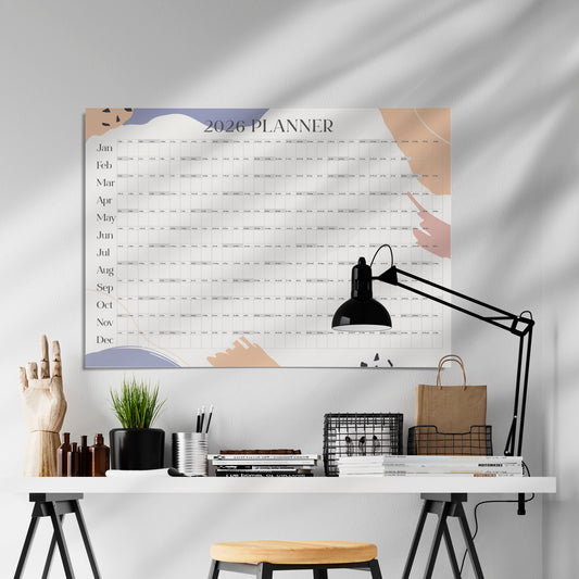 2026 Pastel A1 Wall Calendar - Free UK Delivery