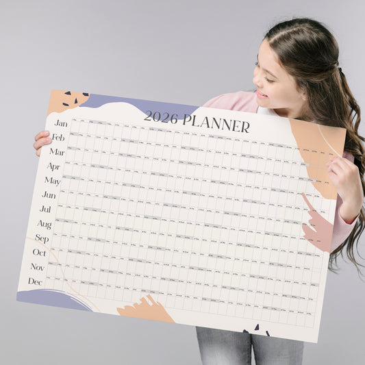2026 Pastel A1 Wall Calendar - Free UK Delivery