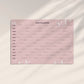 2027 Pink Wall Calendar A1 - Jan-Dec 2027