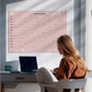 2026 Pink Wall Calendar A1 - Vibrant Year Planner | UK Made