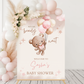 Teddy Bear Bearly Wait Baby Shower Sign