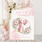 Pink Peter Rabbit Christening, Baptism or 1st Birthday Welcome Sign