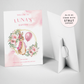 Pink Peter Rabbit Christening, Baptism or 1st Birthday Welcome Sign