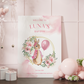 Pink Peter Rabbit Christening, Baptism or 1st Birthday Welcome Sign