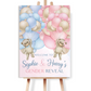 Pink and Blue Balloon Gender Reveal Welcome Party Sign