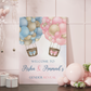 Pink and Blue Hot Air Balloon Gender Reveal Welcome Party Sign
