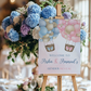 Pink and Blue Hot Air Balloon Gender Reveal Welcome Party Sign