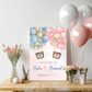 Pink and Blue Hot Air Balloon Gender Reveal Welcome Party Sign
