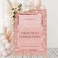 Rose Gold Holy Communion Welcome Sign