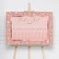 Rose Gold Wedding Seating Plan Sign