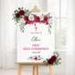 First Holy Communion Welcome Sign Cerise/Red Rose