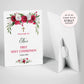 First Holy Communion Welcome Sign Cerise/Red Rose