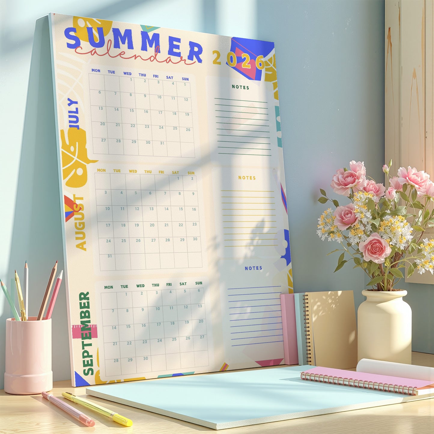 Summer Wall Calendar