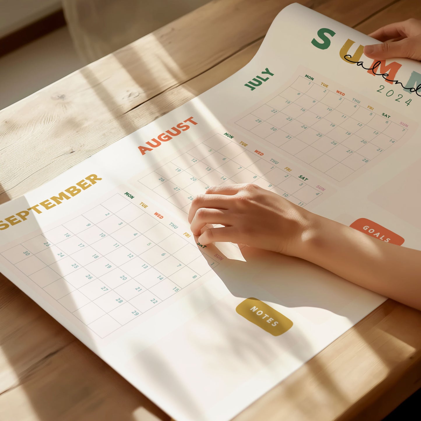 Summer Holiday Wall Calendar