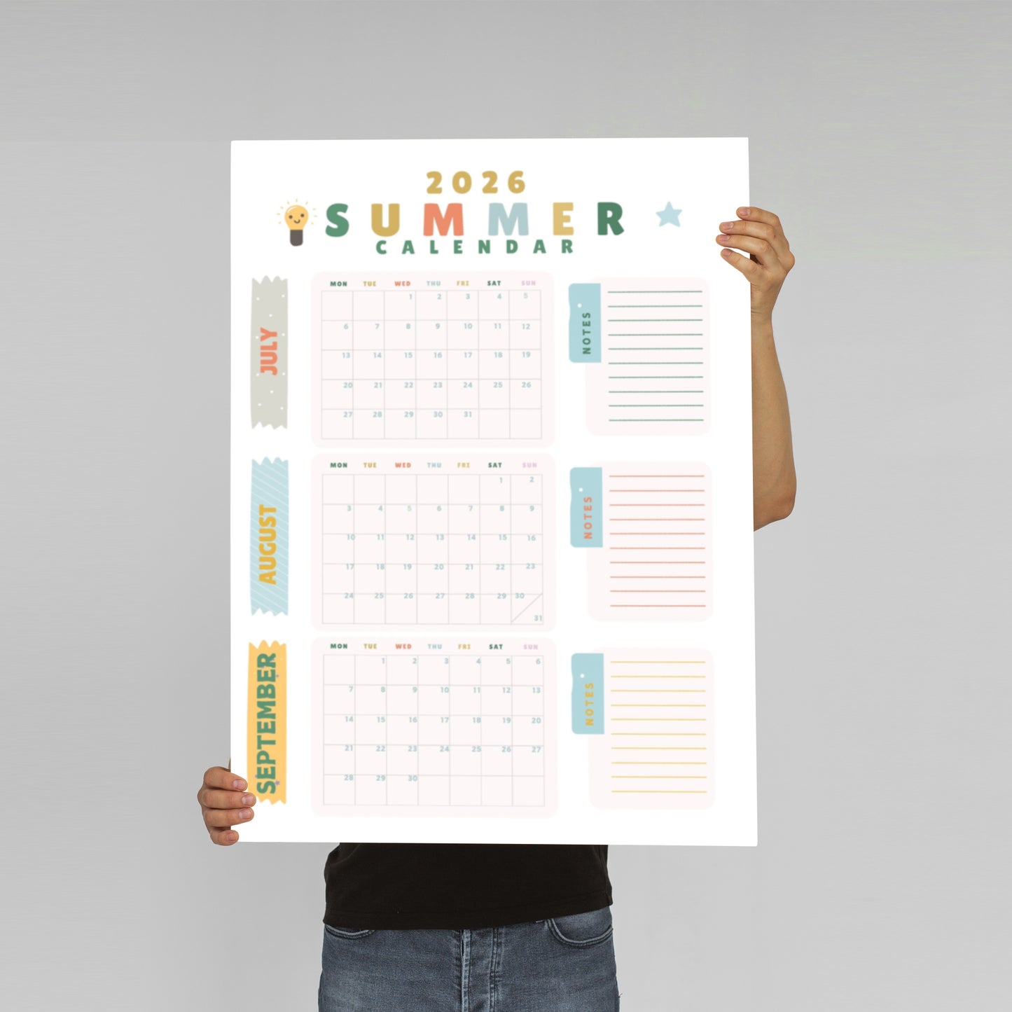 Fun Summer Wall Calendar