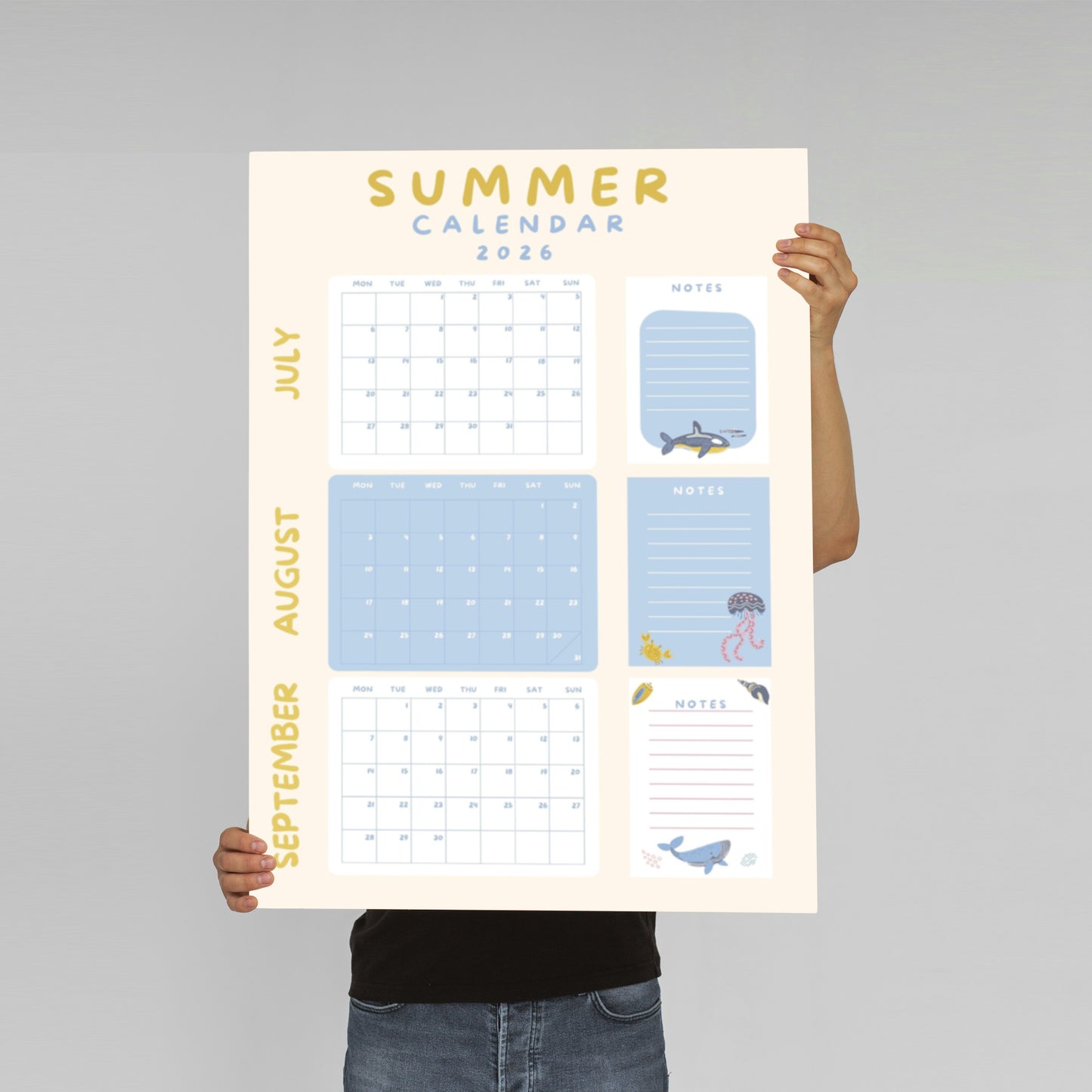 Pastel Blue Summer Holiday Planner