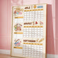 Retro Summer Wall Planner