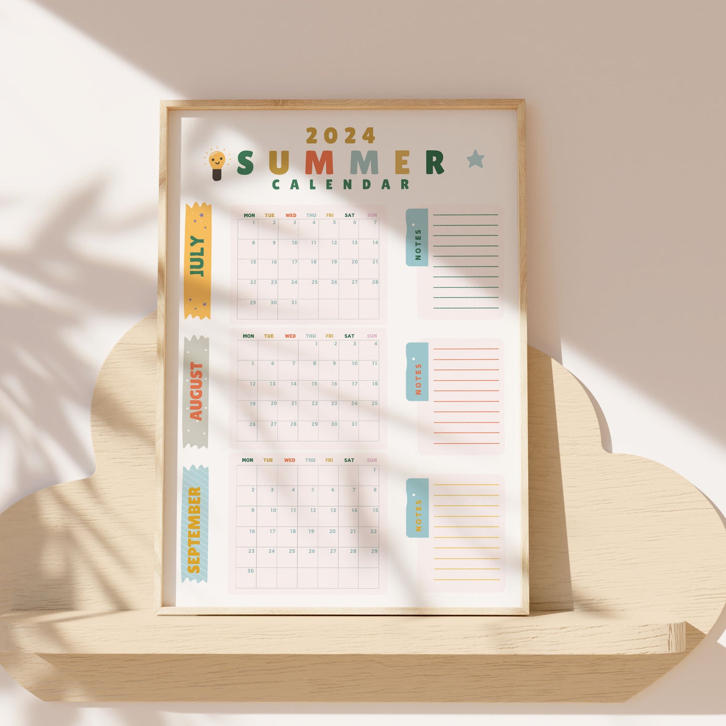 Fun Summer Wall Calendar