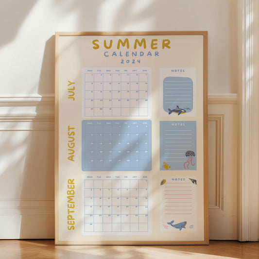 Pastel Blue Summer Holiday Planner