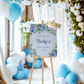Light Blue Floral Hen Party Welcome Sign