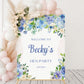 Light Blue Floral Hen Party Welcome Sign