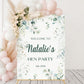 Eucalyptus Hen Party Welcome Sign