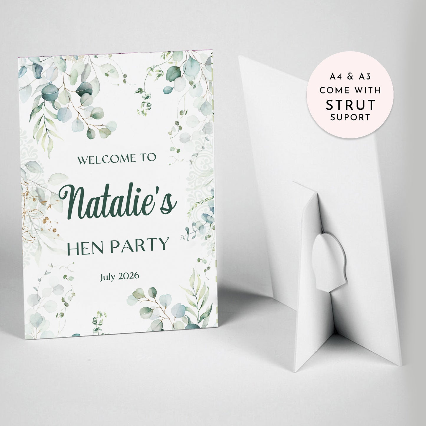 Eucalyptus Hen Party Welcome Sign