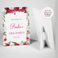 Red Rose Hen Party Welcome Sign