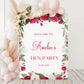 Red Rose Hen Party Welcome Sign