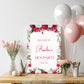 Red Rose Hen Party Welcome Sign