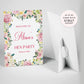 Pink Floral Hen Party Welcome Sign