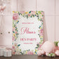 Pink Floral Hen Party Welcome Sign