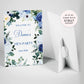Navy Blue Floral Hen Party Welcome Sign