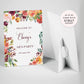 Rust Floral Hen Party Welcome Sign