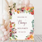 Rust Floral Hen Party Welcome Sign