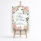 Blush Floral Wedding Party Welcome Sign, Wedding Welcome Sign, Peach Floral Welcome Sign, Wedding Party Sign, Botanical Ceremony Decor