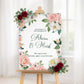 Blush Floral Wedding Party Welcome Sign, Wedding Welcome Sign, Peach Floral Welcome Sign, Wedding Party Sign, Botanical Ceremony Decor
