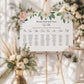 Blush Wedding Seating Plan Sign, Pink Floral Table Plan, Wedding Signage, Printed Foamboard, Wedding Seating Chart Sign, Floral Seating Plan