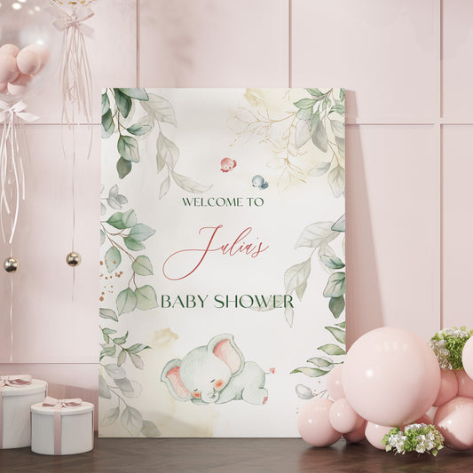 Baby Elephant Baby Shower Sign