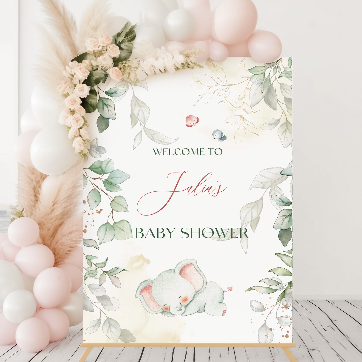 Baby Elephant Baby Shower Sign