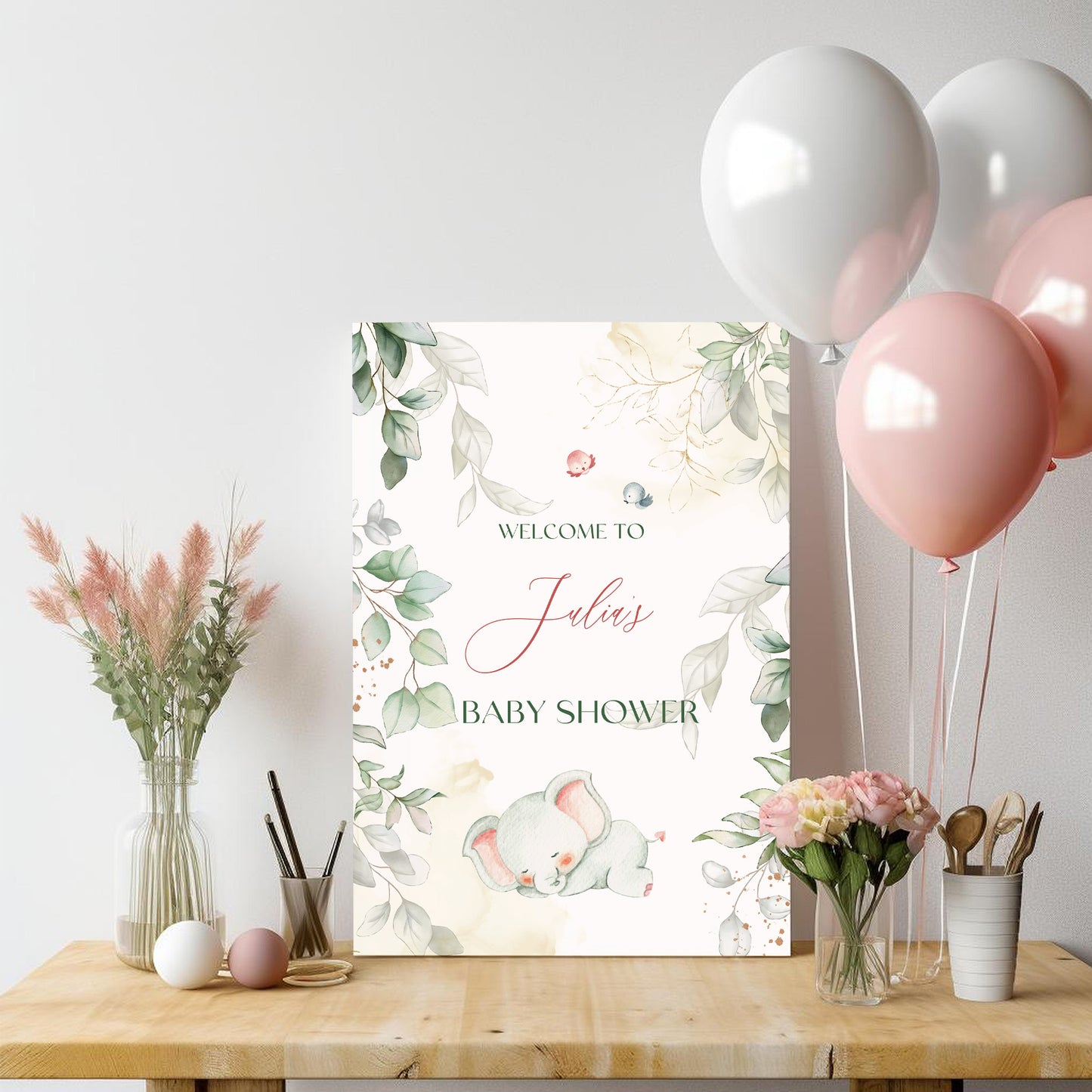 Baby Elephant Baby Shower Sign