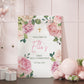 Pink Roses First Holy Communion Welcome Sign