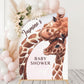 Mum and Baby Giraffe Baby Shower Sign