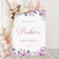 Lilac Hen Party Welcome Sign