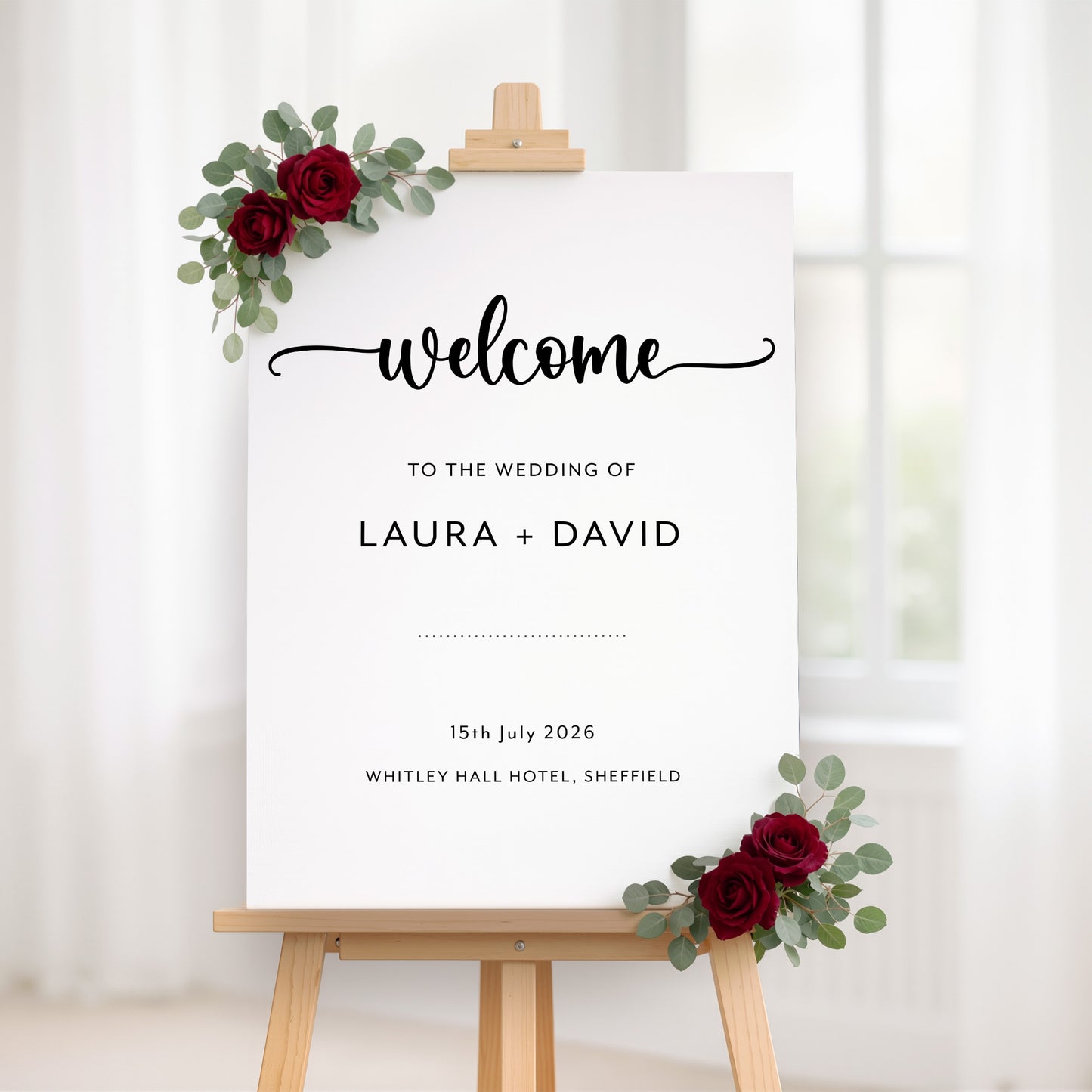Monochrome Wedding Welcome Sign