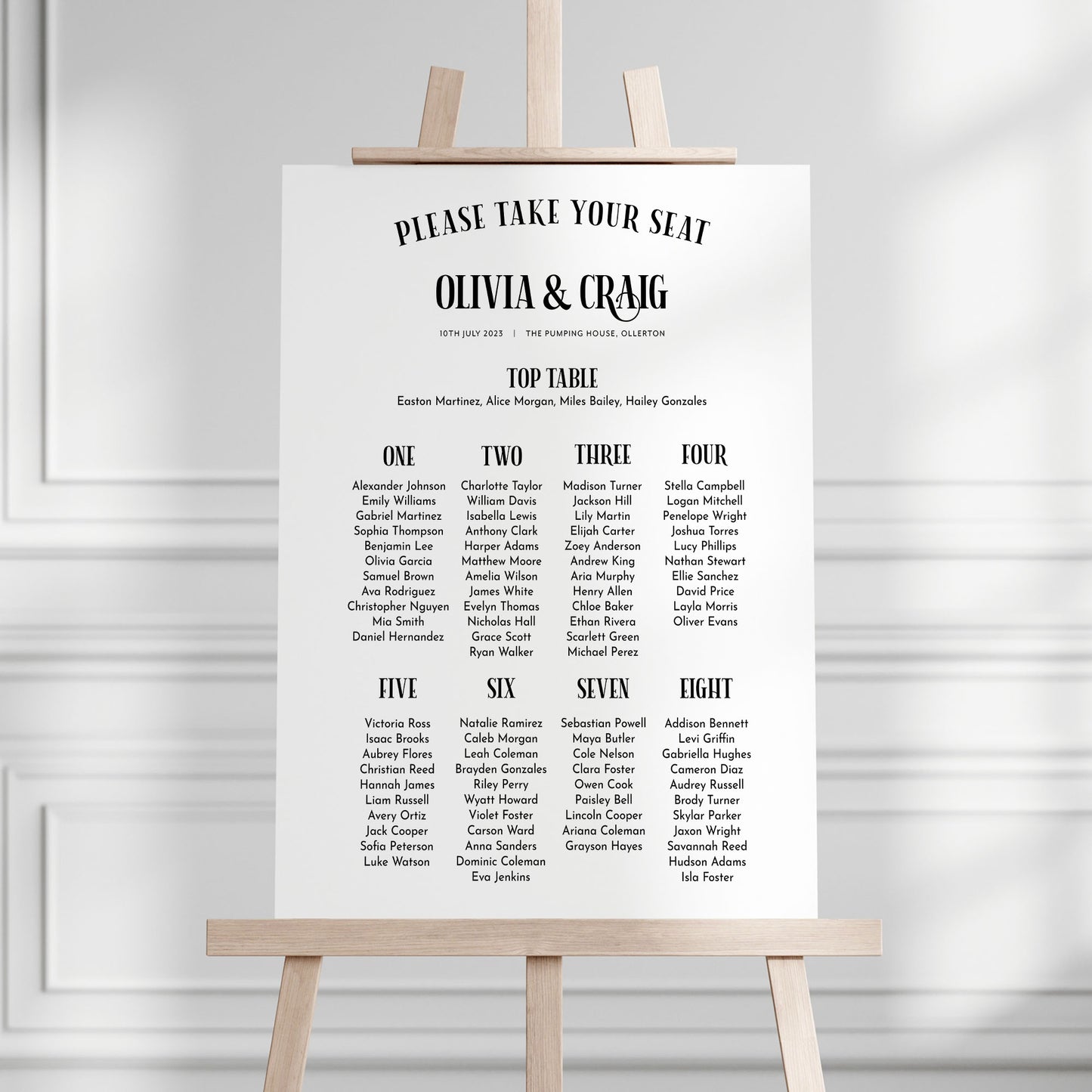 Wedding Seating Plan