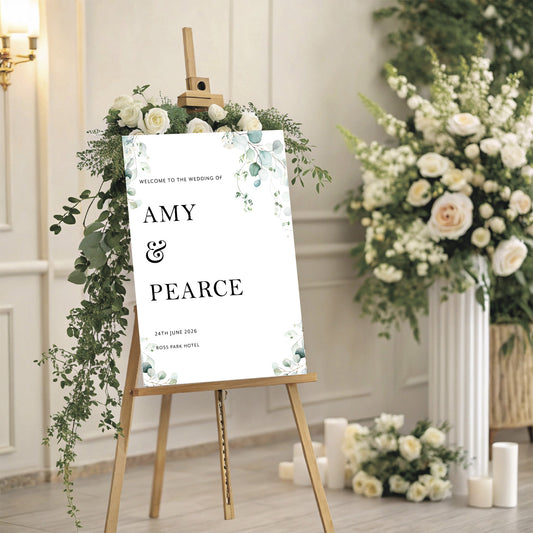 Eucalyptus Wedding Welcome Sign