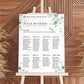 Eucalyptus Wedding Seating Plan Sign