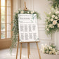 Eucalyptus Wedding Seating Plan Sign