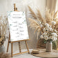 Eucalyptus Wedding Timeline Sign, Order of Events